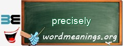 WordMeaning blackboard for precisely